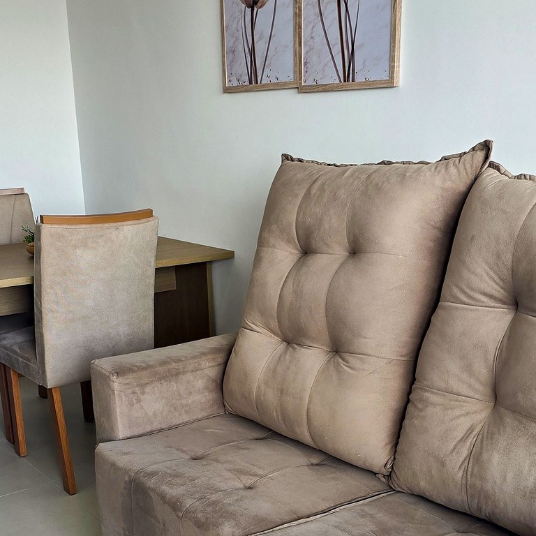 250m da Praia | Ar-cond. | 01 Vaga | 6x S/ Juros!