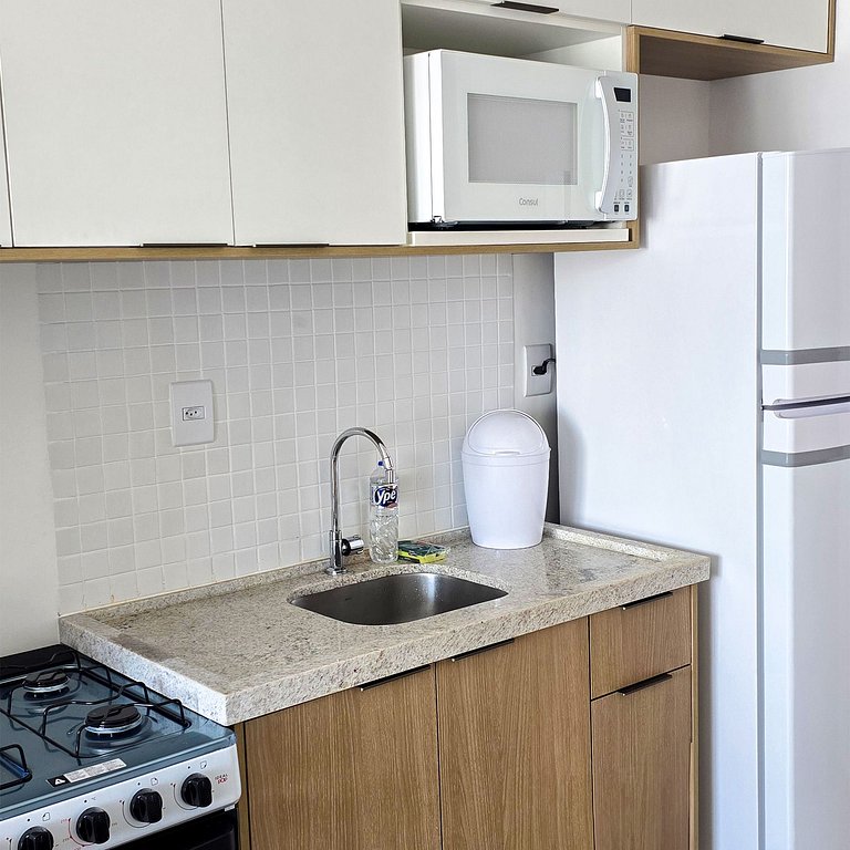 250m da Praia | Ar-cond. | 01 Vaga | 6x S/ Juros!