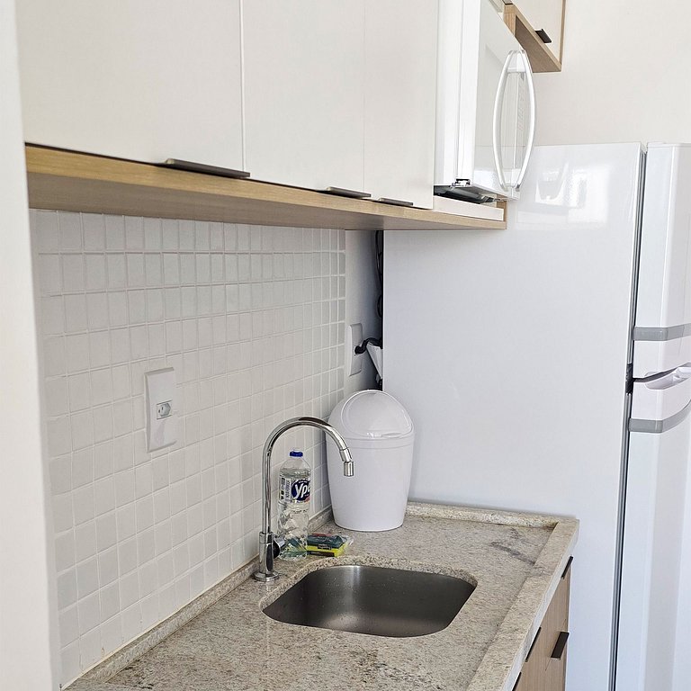 250m da Praia | Ar-cond. | 01 Vaga | 6x S/ Juros!