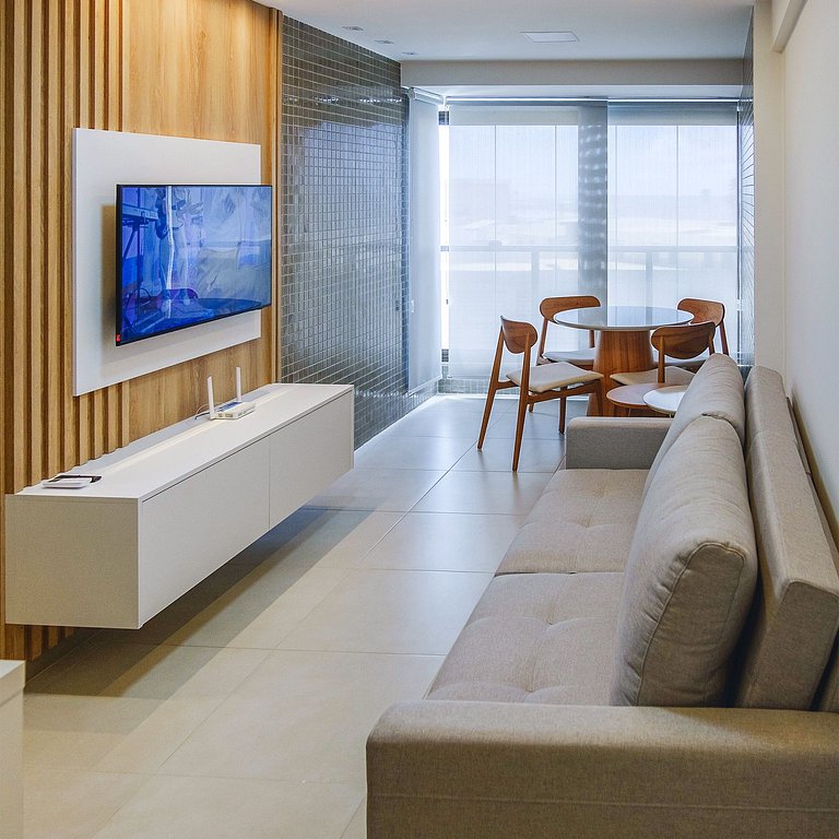 Apê Novo 2/4 | Beira-mar | Piscina | 2 Garagens