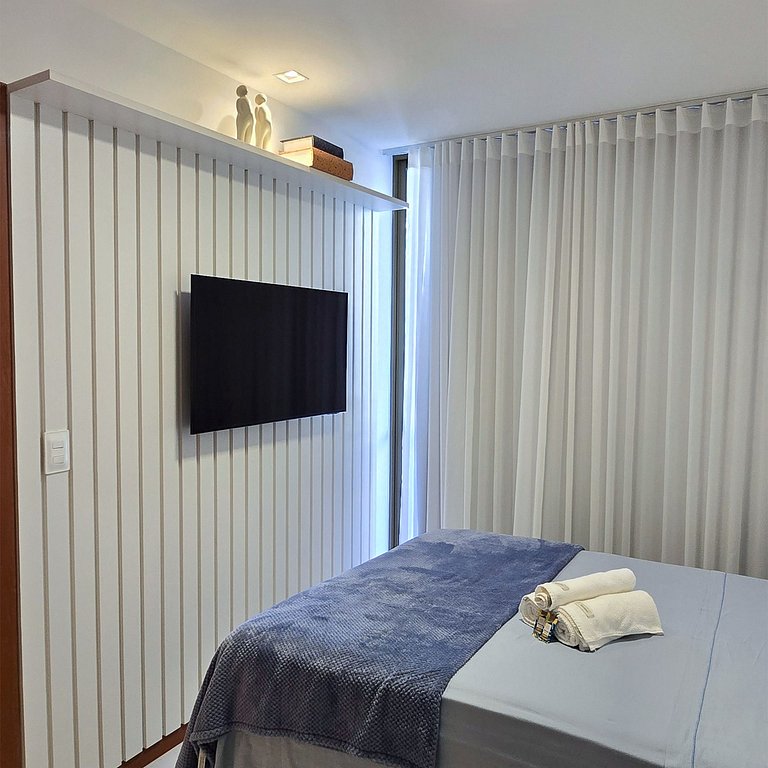 Apê Novo Completo | Perto da Praia da Barra