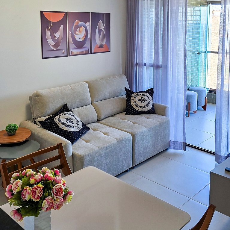 Seja o Primeiro Hóspede | Apê Completo | Vista Mar